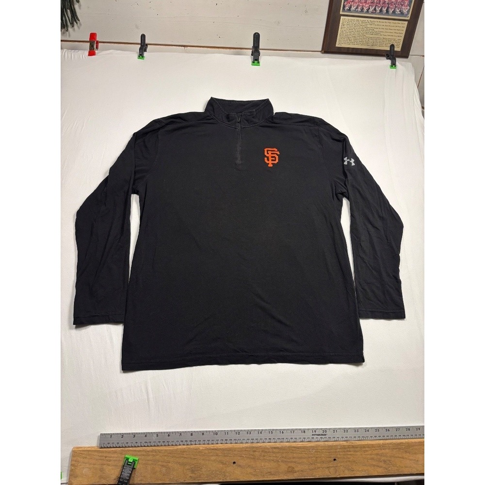 Under Armour San Francisco Giants MLB Quarter Zip Pullover Mens XL Black